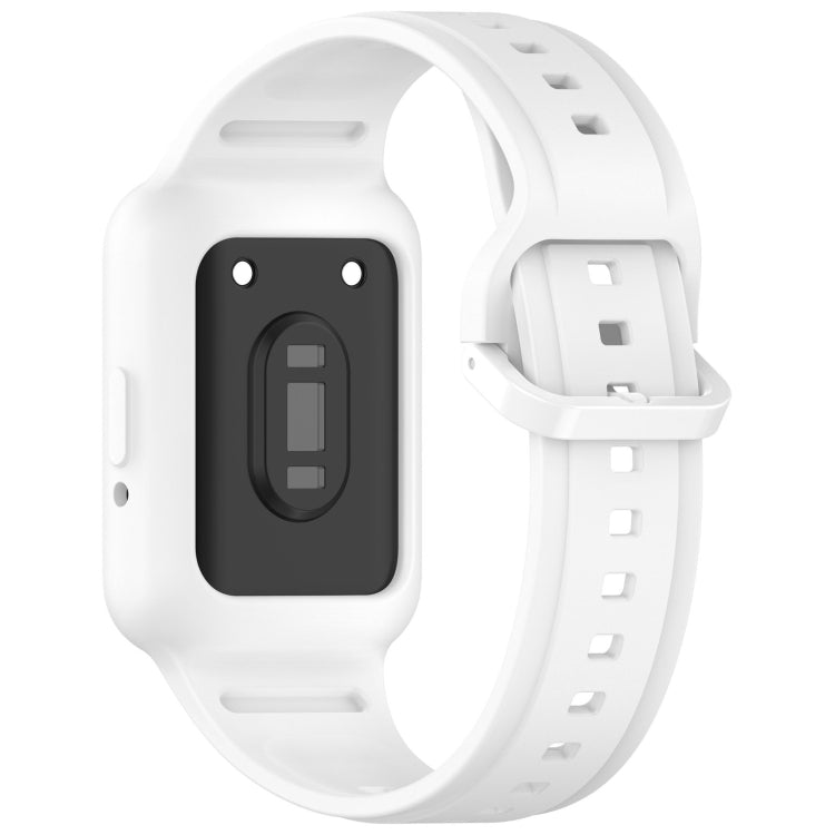 For  Huawei Band 9 NFC Two Color Frame Integrated Silicone Watch Band(White) - Watch Bands by PMc TechLife | Online Shopping South Africa | PMc TechLife | Buy Now Pay Later Mobicred