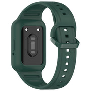 For  Huawei Band 9 Two Color Frame Integrated Silicone Watch Band(Dark Green)