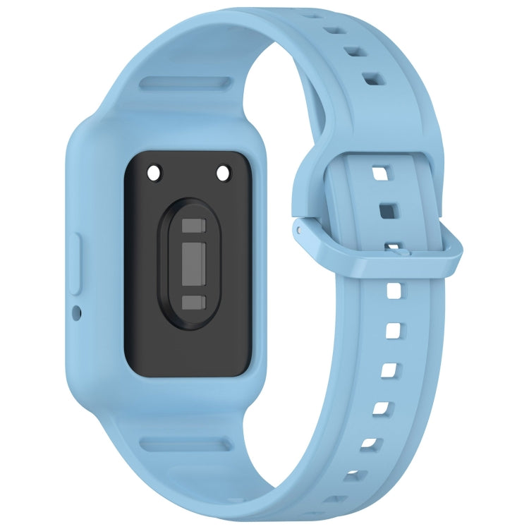 For  Huawei Band 8 Two Color Frame Integrated Silicone Watch Band(Sky Blue)
