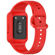 For  Huawei Band 8 Two Color Frame Integrated Silicone Watch Band(Red)