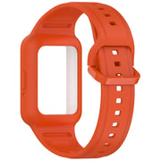 For  Huawei Band 8 Two Color Frame Integrated Silicone Watch Band(Orange)
