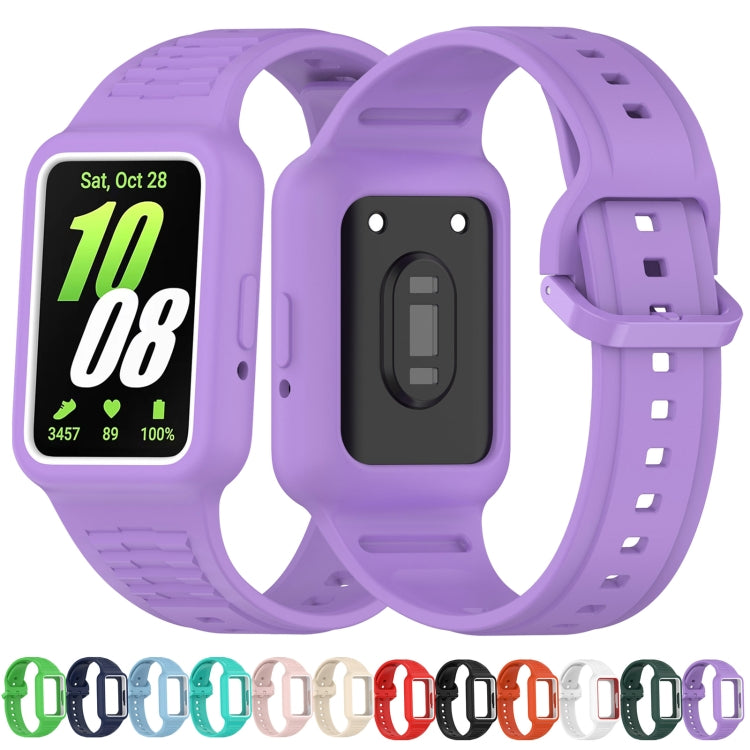 For  Huawei Band 9 Two Color Frame Integrated Silicone Watch Band(White)