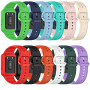 For  Huawei Band 9 Two Color Frame Integrated Silicone Watch Band(White)