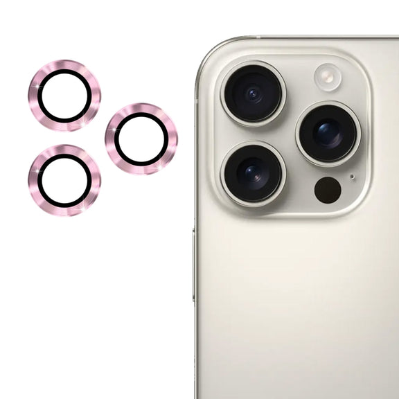 For iPhone 16 Pro / 16 Pro Max ENKAY 9H Rear Lens Aluminium Alloy Tempered Glass Film(Pink)