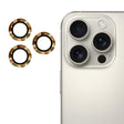 For iPhone 16 Pro / 16 Pro Max ENKAY 9H Rear Lens Aluminium Alloy Tempered Glass Film(Brown) - iPhone 16 Pro Max Tempered Glass by ENKAY | Online Shopping South Africa | PMC TechLife | Buy Now Pay Later Mobicred