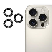 For iPhone 16 Pro / 16 Pro Max ENKAY 9H Rear Lens Aluminium Alloy Tempered Glass Film(Black)