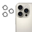 For iPhone 16 Pro / 16 Pro Max ENKAY 9H Rear Lens Aluminium Alloy Tempered Glass Film(Silver) - iPhone 16 Pro Max Tempered Glass by ENKAY | Online Shopping South Africa | PMC TechLife | Buy Now Pay Later Mobicred