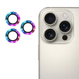 For iPhone 16 Pro / 16 Pro Max ENKAY 9H Rear Lens Aluminium Alloy Tempered Glass Film(Colorful) - iPhone 16 Pro Max Tempered Glass by ENKAY | Online Shopping South Africa | PMC TechLife | Buy Now Pay Later Mobicred