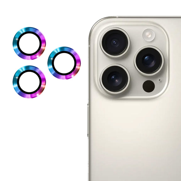 For iPhone 16 Pro / 16 Pro Max ENKAY 9H Rear Lens Aluminium Alloy Tempered Glass Film(Colorful)