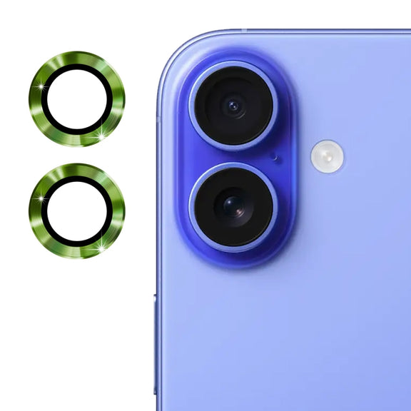 For iPhone 16 / 16 Plus ENKAY 9H Rear Lens Aluminium Alloy Tempered Glass Film(Alpine Green)