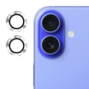 For iPhone 16 / 16 Plus ENKAY 9H Rear Lens Aluminium Alloy Tempered Glass Film(Silver)