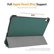 For iPad Air 13 2025 / 2024 ENKAY Tri-fold Custer Texture Plastic Leather Smart Tablet Case(Black)