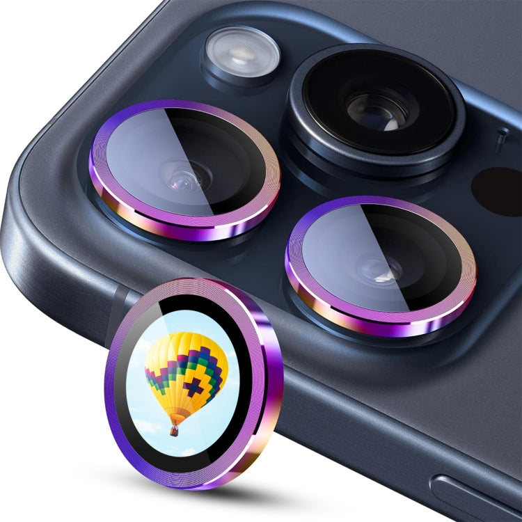 For iPhone 16 Pro / 16 Pro Max ENKAY Hat-Prince AR 9H Rear Lens Aluminium Alloy Tempered Glass Film(Colorful) - iPhone 16 Pro Tempered Glass by ENKAY | Online Shopping South Africa | PMC TechLife | Buy Now Pay Later Mobicred