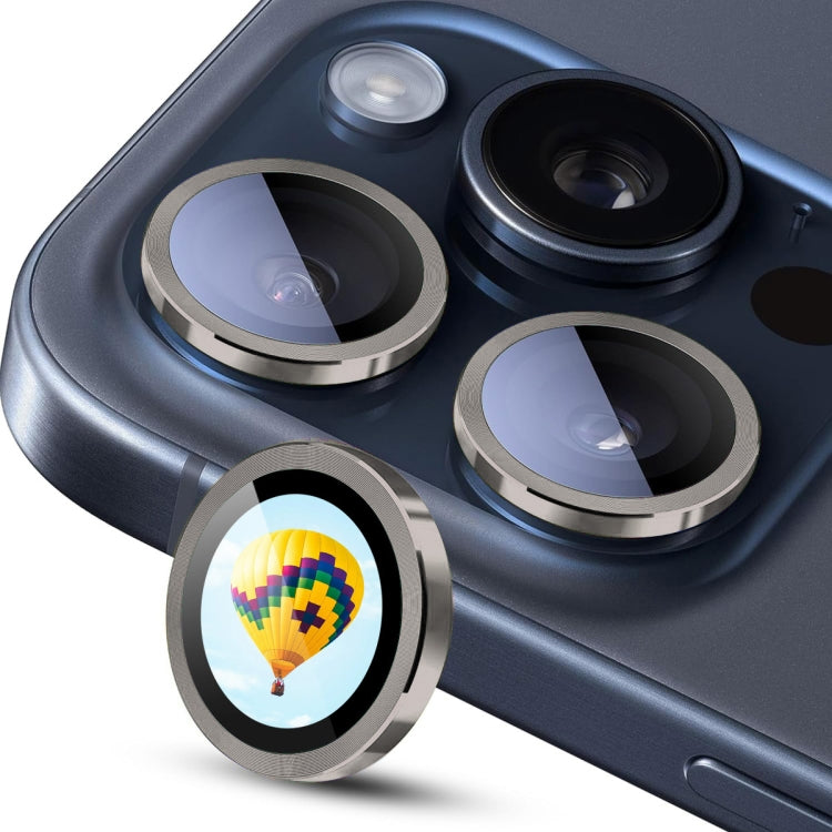 For iPhone 16 Pro / 16 Pro Max ENKAY Hat-Prince AR 9H Rear Lens Aluminium Alloy Tempered Glass Film(Grey) - iPhone 16 Pro Tempered Glass by ENKAY | Online Shopping South Africa | PMC TechLife | Buy Now Pay Later Mobicred