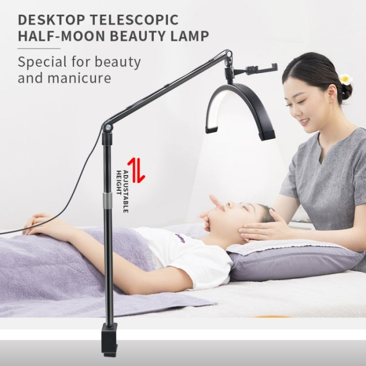 D-M30X 23 inch Half Moon Shape Beauty Manicure Lamp Curved Fill Light, Plug:UK Plug
