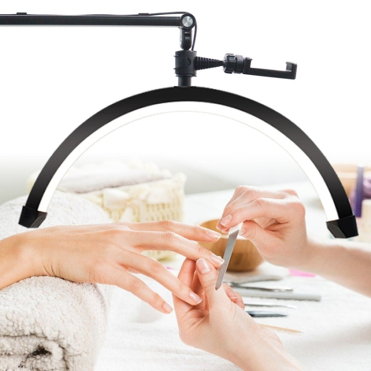 D-M30X 23 inch Half Moon Shape Beauty Manicure Lamp Curved Fill Light, Plug:UK Plug