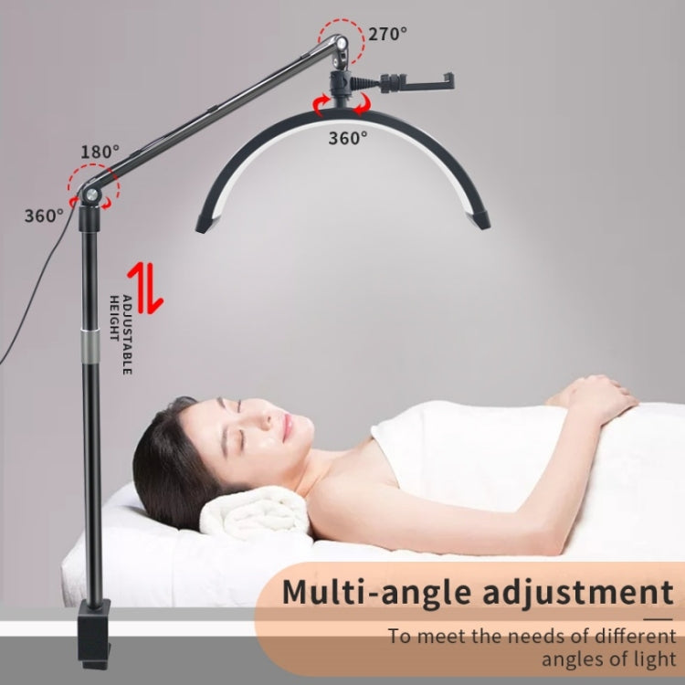 D-M30X 23 inch Half Moon Shape Beauty Manicure Lamp Curved Fill Light, Plug:EU Plug