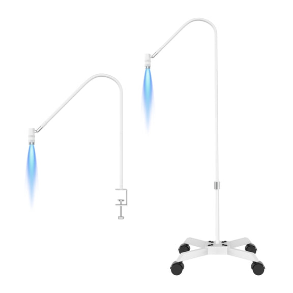 HD-AL20 Aluminum Alloy Beauty UV Lamp for Eyelash Extensions Nail Salon Foot Pedal Control(White)