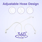 HD-AL20 Aluminum Alloy Beauty UV Lamp for Eyelash Extensions Nail Salon Foot Pedal Control(White)