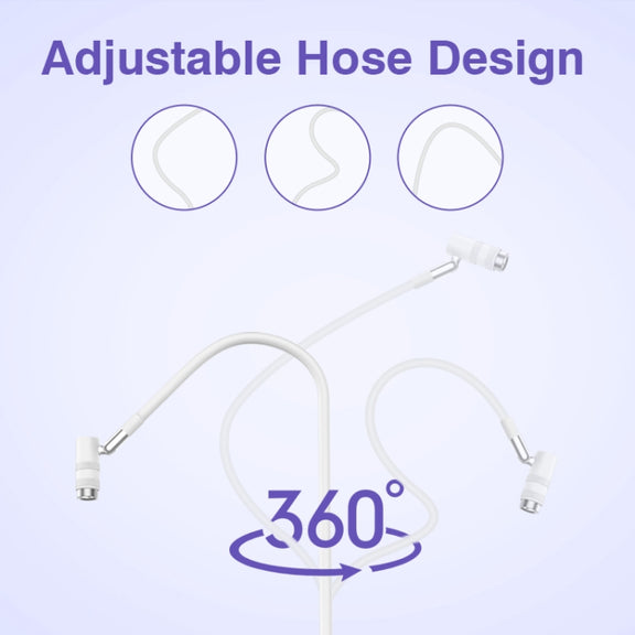 HD-AL20 Aluminum Alloy Beauty UV Lamp for Eyelash Extensions Nail Salon Foot Pedal Control(White)