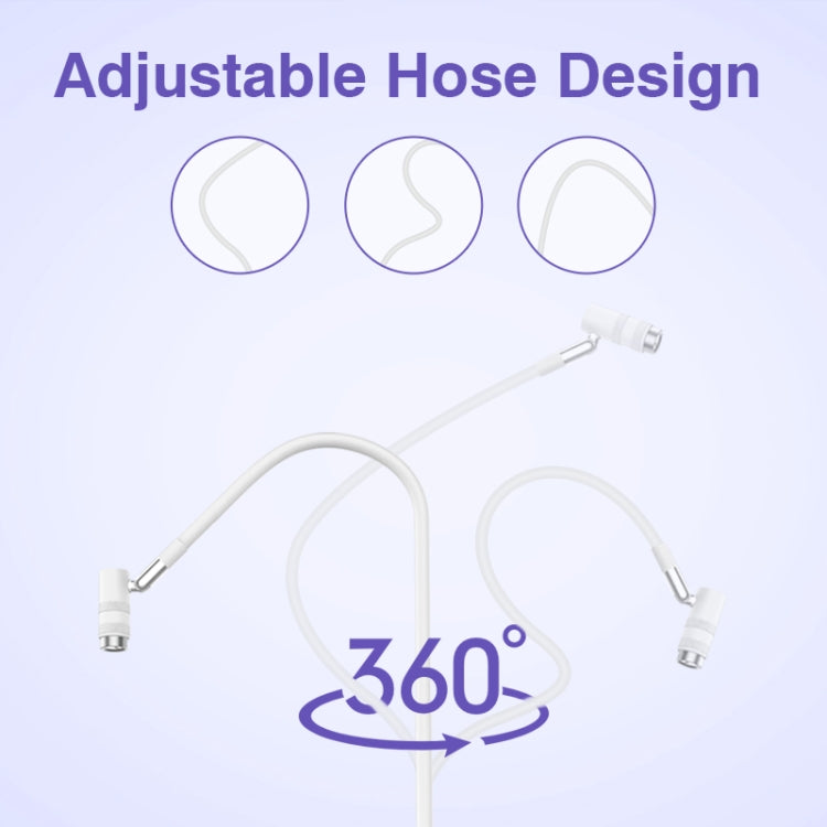HD-AL20 Aluminum Alloy Beauty UV Lamp for Eyelash Extensions Nail Salon Foot Pedal Control(White)