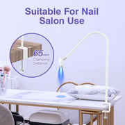 HD-AL20 Aluminum Alloy Beauty UV Lamp for Eyelash Extensions Nail Salon Foot Pedal Control(Black)