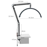 HD-M3X Pro 16 inch Adjustable Brightness Beauty Light Half Moon Light Eyelash Tech Lamp, Plug:EU Plug(Black)