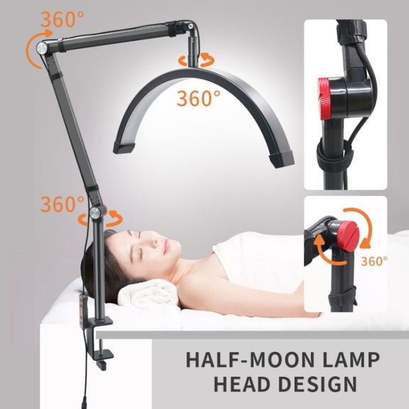 HD-M3X Pro 16 inch Adjustable Brightness Beauty Light Half Moon Light Eyelash Tech Lamp, Plug:AU Plug(White)