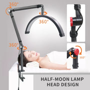HD-M3X Pro 16 inch Adjustable Brightness Beauty Light Half Moon Light Eyelash Tech Lamp, Plug:US Plug(White)