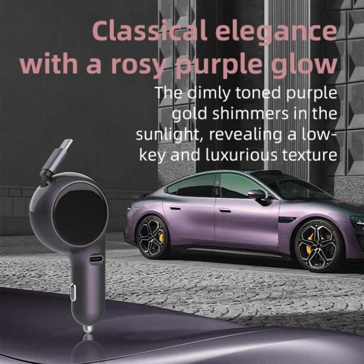 K2 With 60W Type-C Retractable Cable Type-C Port Phone Fast Charging Adapter Car Charger - Car Charger by PMC TechLife | Online Shopping South Africa | PMC TechLife | Buy Now Pay Later Mobicred