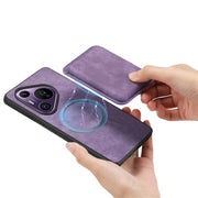 For Huawei Pura 70 Pro Retro Leather Card Bag Magnetic Phone Case(Purple)