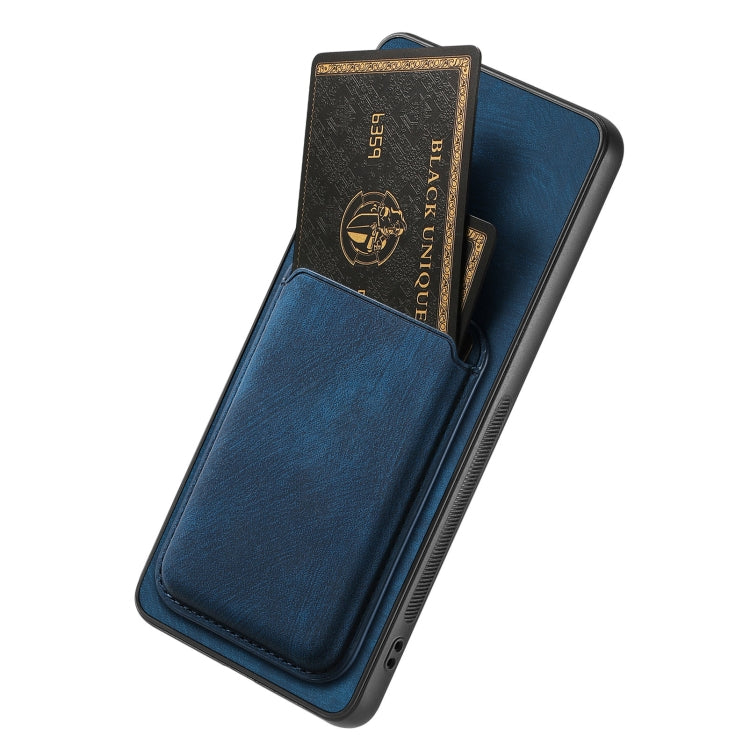 For Huawei Pura 70 Pro+ Retro Leather Card Bag Magnetic Phone Case(Blue)