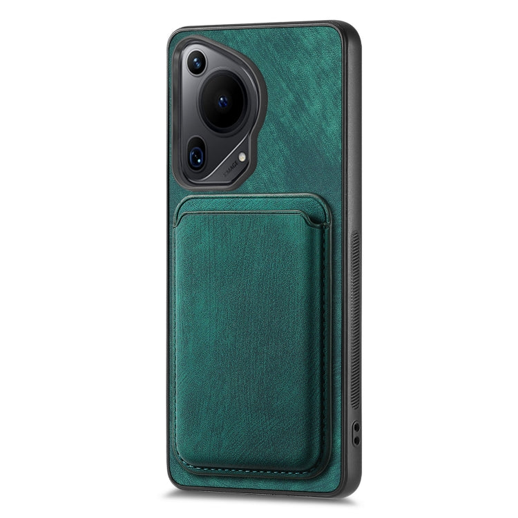 For Huawei Pura 70 Ultra Retro Leather Card Bag Magnetic Phone Case(Green)