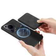 For Huawei Pura 70 Ultra Retro Leather Card Bag Magnetic Phone Case(Black)