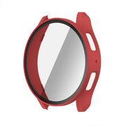 For Samsun Galaxy Watch 7 44mm PC + Tempered Film Integrated Watch Protective Case(Red)