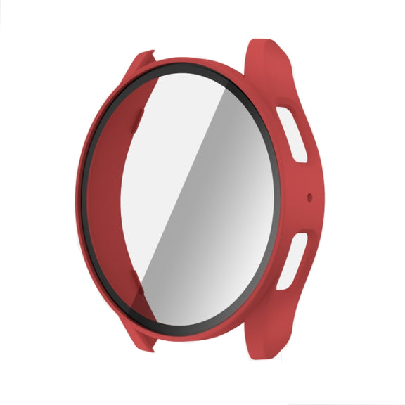 For Samsun Galaxy Watch 7 40mm PC + Tempered Film Integrated Watch Protective Case(Red)