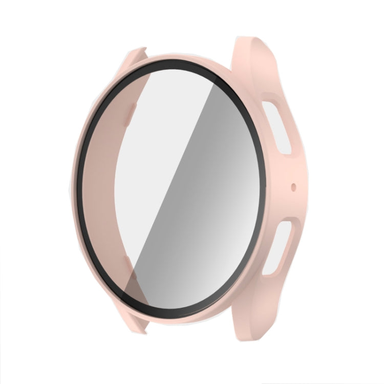 For Samsun Galaxy Watch 7 40mm PC + Tempered Film Integrated Watch Protective Case(Pink) - Watch Cases by PMC TechLife | Online Shopping South Africa | PMC TechLife | Buy Now Pay Later Mobicred
