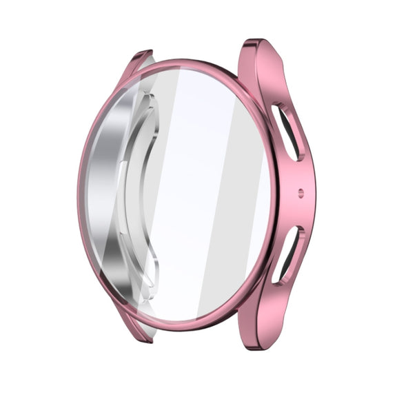 For Samsun Galaxy Watch 7 44mm Full Coverage TPU Electroplated Watch Protective Case(Pink)
