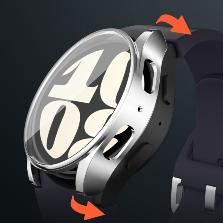 For Samsun Galaxy Watch 7 40mm Full Coverage TPU Electroplated Watch Protective Case(Transparent.) - Watch Cases by PMC TechLife | Online Shopping South Africa | PMC TechLife | Buy Now Pay Later Mobicred