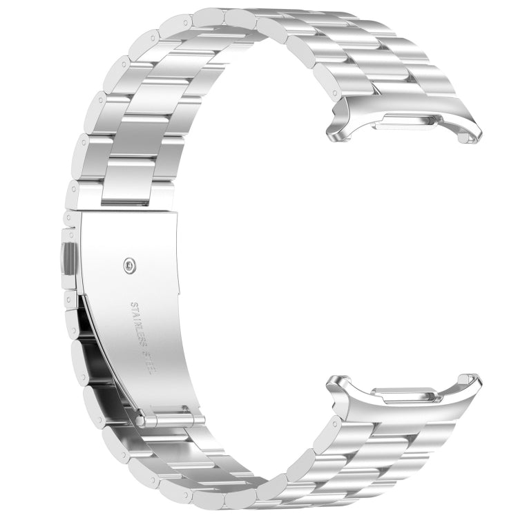 For Samsung Galaxy Watch Ultra 47mm Three Beads Stainless Steel Metal Watch Band(Silver) - free shipping - PMC TechLife - Order now!