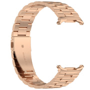 For Samsung Galaxy Watch Ultra 47mm Three Beads Stainless Steel Metal Watch Band(Rose Gold)