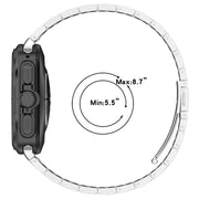 For Samsung Galaxy Watch Ultra 47mm Three Beads Stainless Steel Metal Watch Band(Rose Gold)