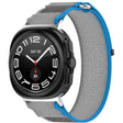 For Samsung Galaxy Watch Ultra 47mm Hook and Loop Fastener Loop Nylon Watch Band(Blue+Gray) - Watch Bands by PMC TechLife | Online Shopping South Africa | PMC TechLife | Buy Now Pay Later Mobicred