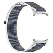 For Samsung Galaxy Watch Ultra 47mm Hook and Loop Fastener Loop Nylon Watch Band(Green+Grey)
