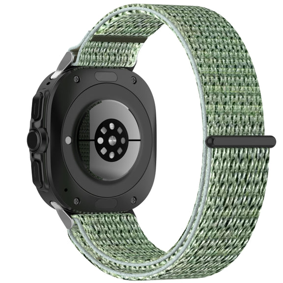 For Samsung Galaxy Watch Ultra 47mm Loop Nylon Hook and Loop Fastener Watch Band(Blue Ocean)