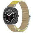 For Samsung Galaxy Watch Ultra 47mm Loop Nylon Hook and Loop Fastener Watch Band(Khaki Yellow) - Watch Bands by PMC TechLife | Online Shopping South Africa | PMC TechLife | Buy Now Pay Later Mobicred