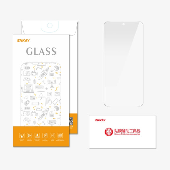 For Samsung Galaxy S24 FE 5G ENKAY 9H Big Arc Edge High Aluminum-silicon Tempered Glass Film