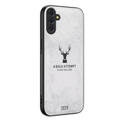 For Samsung Galaxy S25+ 5G Deer Head Cloth Skin All-inclusive Phone Case(White)