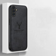 For Samsung Galaxy S25+ 5G Deer Head Cloth Skin All-inclusive Phone Case(White)