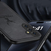 For Samsung Galaxy S25+ 5G Deer Head Cloth Skin All-inclusive Phone Case(White)
